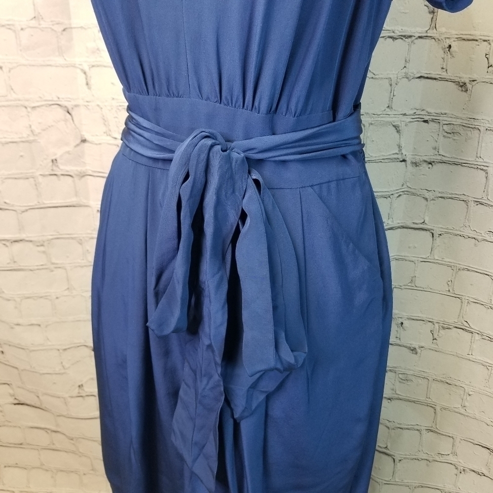 Bcbgmaxazria royal blue silk dress - Picture 7 of 12